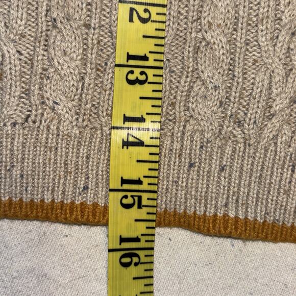 Designer Cynthia Rowley Girls Large 10-12 Tan/Beige Cable Knit Cotton Sweater - Picture 6 of 7